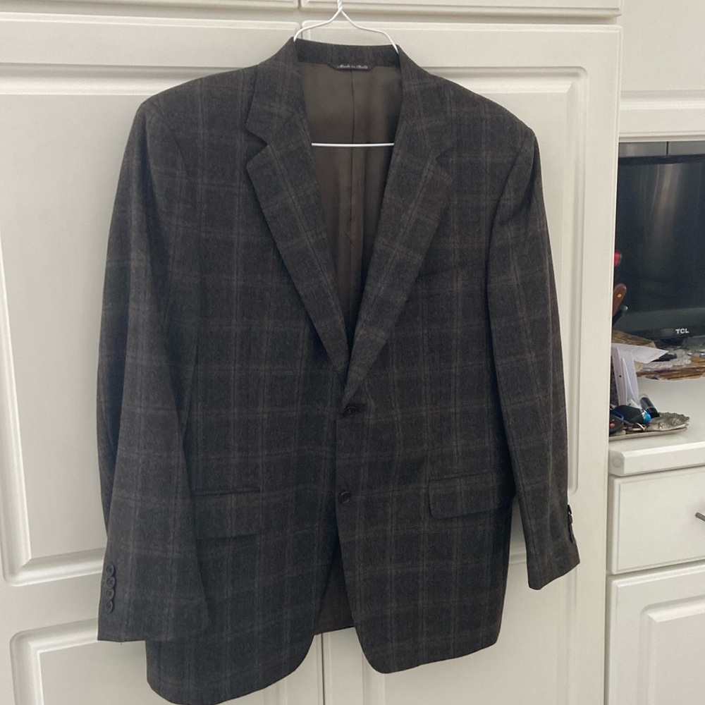 CANALI made in Italy hundred percent wool brown blazer size 42 regular like new